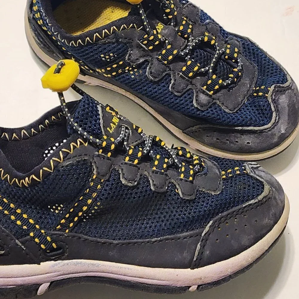 Lands End toddler hiking / water sandals shoes  size 7 M Blue Yellow Mesh
